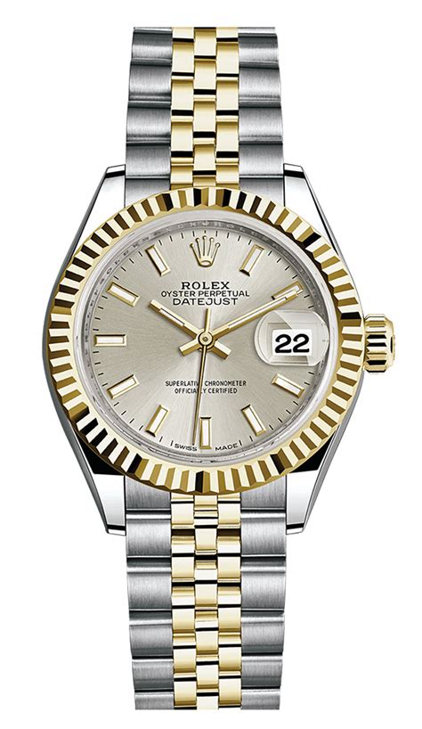 rolex lady datejust 28mm fluted two-tone|lady datejust 28 price.